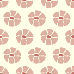 Mid century modern bohemian organic flower seamless pattern. Retro scandinavian style. Perfect for fabric design, packaging and branding projects, art prints, wallpaper and wrapping paper.