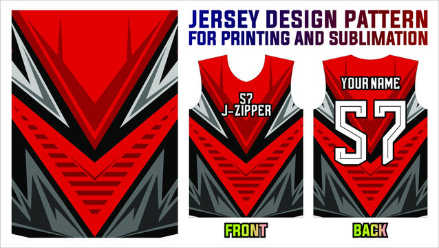 abstract pattern design jersey printing, sublimation jersey for team sports  football, basketball, volleyball, baseball, etc Stock Vector | Adobe Stock