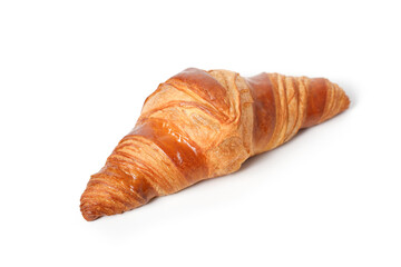 Fresh butter croissant isolated on white background