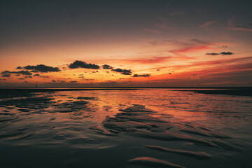 paysage mer coucher de soleil