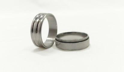 Two Silver Ring Isolated On The White Background