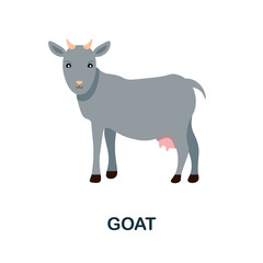 Goat flat icon. Colored element sign from farm animals collection. Flat Goat icon sign for web design, infographics and more.