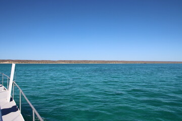 Fototapeta premium Sailing on Ningaloo Reef near the town of Exmouth in Western Australia.