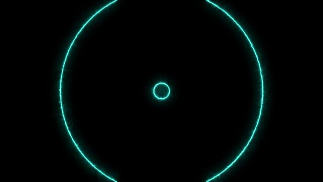 cyan replicant circle light energy wave overlay effect loop