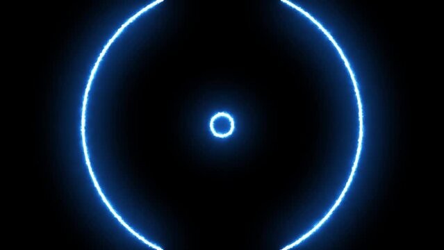 blue hardcore circle light energy wave overlay effect loop
