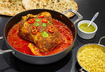 one-pot spiced roast chicken and accompaniments