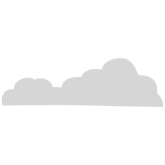 Black cloud vector illustration in flat color design