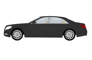Black elegant car. vector illustration
