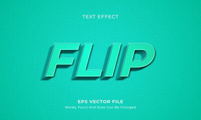 Flip editable text effect