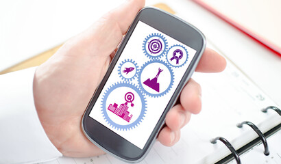 Goals concept on a smartphone