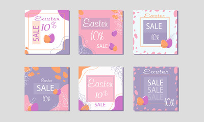 Easter discount banner, card, poster or flyer.