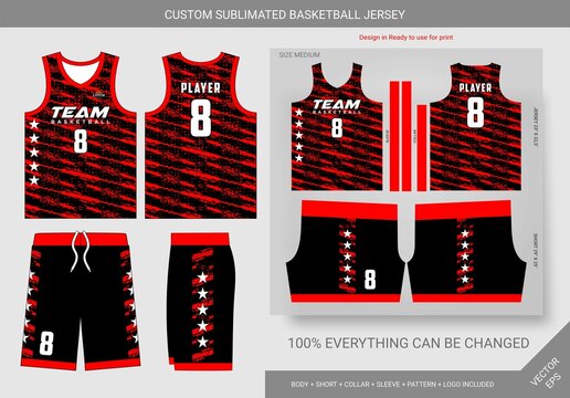 Chicago bulls jersey sublimation pattern 95 Vector Image
