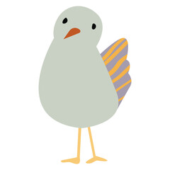 Sparrow vector illustration in flat color design