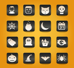 Halloween simply icons