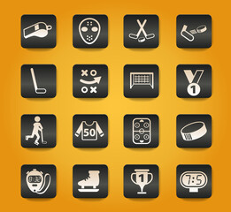 hockey icon set