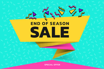 End of season sale vector banner - 489835123