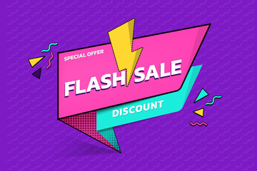 Flash sale promotion banner vector - 489835152