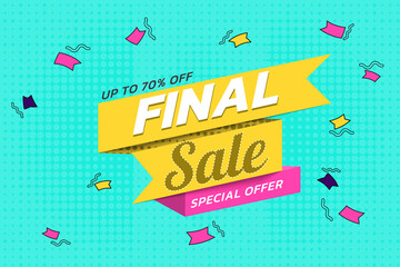 Final sale special offer vector banner - 489835155
