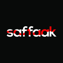 Saffaak typography logo. Saffaak is a Urdu world it means Killar.
