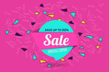 Promotion sale special offer banner vector - 489835180