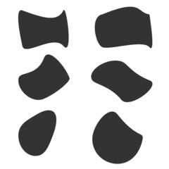Drop shape icon. Spilled black ink symbol. Blot vector.