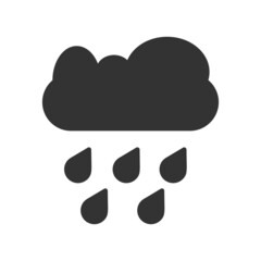 Fototapeta na wymiar Heavy rain icon. Vector cloudy weather. Heavy sky symbol.