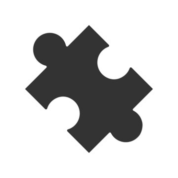 Puzzle part icon.  Part jigsaw symbol.  Badge puzzl vector.