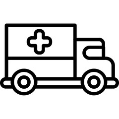 Obraz premium Medical Truck Icon