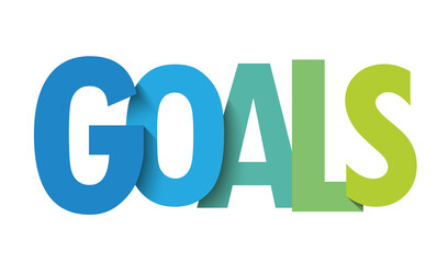 GOALS colorful vector typography banner