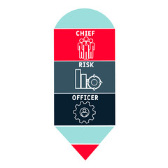 CRO - Chief Risk Officer acronym. business concept background.  vector illustration concept with keywords and icons. lettering illustration with icons for web banner, flyer, landing 