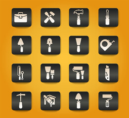 Work tools icons set