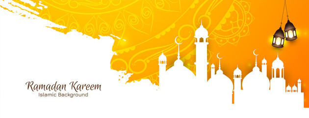 Ramadan Kareem islamic festival elegant decorative banner design