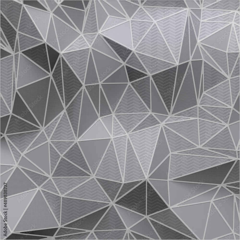 Aufkleber Abstract triangular background for decoration design. Trendy 3d rendering digital illustration