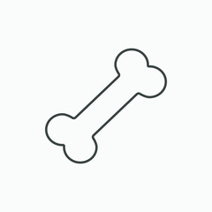 Dog bone icon vector isolated