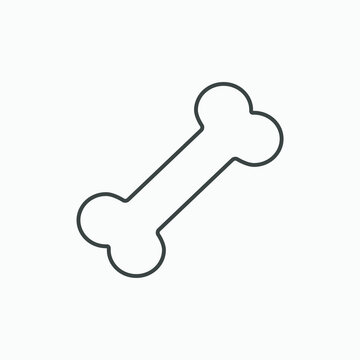 Dog bone icon vector isolated