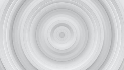 White concentric circles 3D rendering