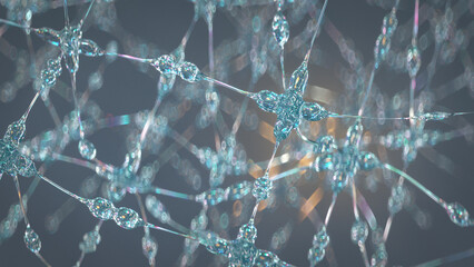 Artificial Intelligence Neural Network 3D render