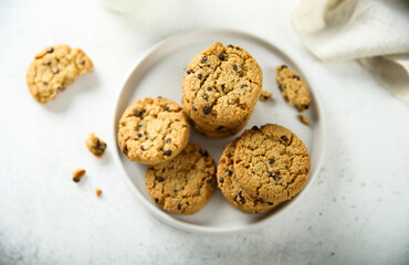 Traditional homemade chocolate chip cookies