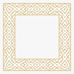 Obraz premium Circular decorative gold frame.