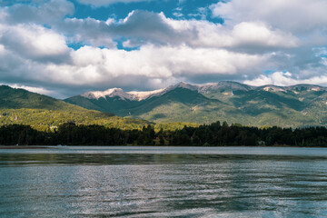 lake and mountains