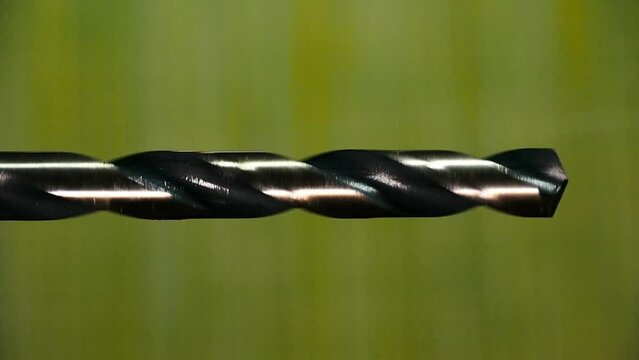 drill bit drilling close-up, drilling machine loop