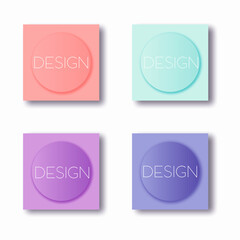 Set of square backgrounds for design and business