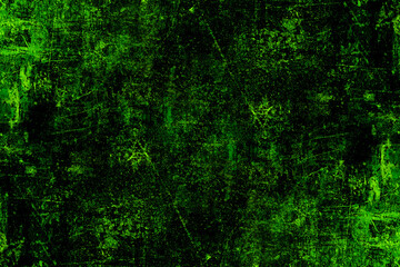 Dark green color abstract grunge textured old concrete wall with scratches for background