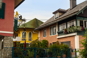 Mondsee, a town in the Upper Austria on the shore of the lake Mondsee. Mondsee Abbey, was the site of the wedding of Maria and Baron von Trapp in the film The Sound of Music