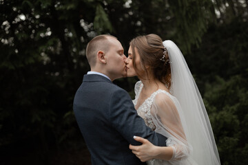 Wedding day, bride and groom