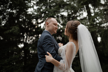 Fototapeta premium Wedding day, bride and groom