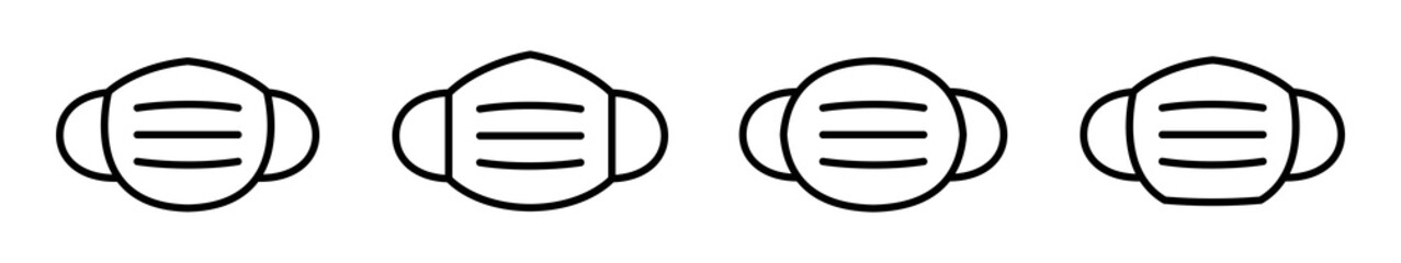Naklejka premium Face Mask Icon Vector