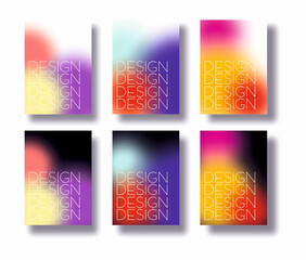 set of abstract banners