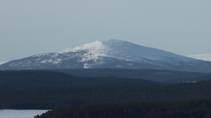 snow covered mountains