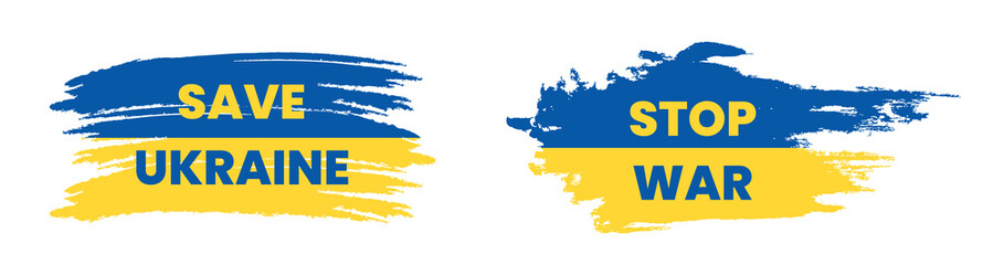 Save Ukraine, Ukraine flag Stop War concept vector illustration. Ukraine flag vector design